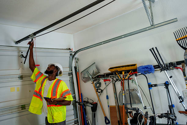 Professional Garage Door Maintenance technician working in Red Bank, NJ